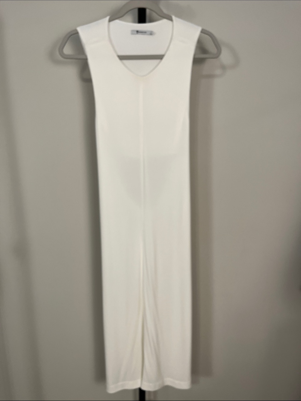 T Alexander Wang sleveless midi dress draped open back white Size Small